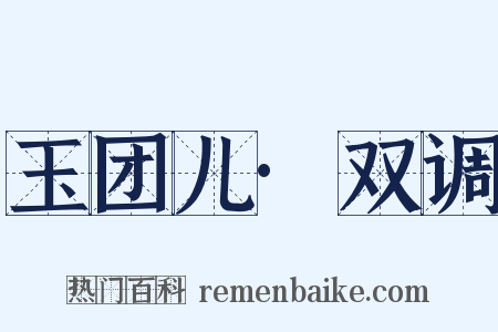 玉团儿·双调是什么意思的图片